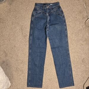 Vintage Rockies Jeans Women's 26 Blue Western Cowgirl Rodeo High Waist